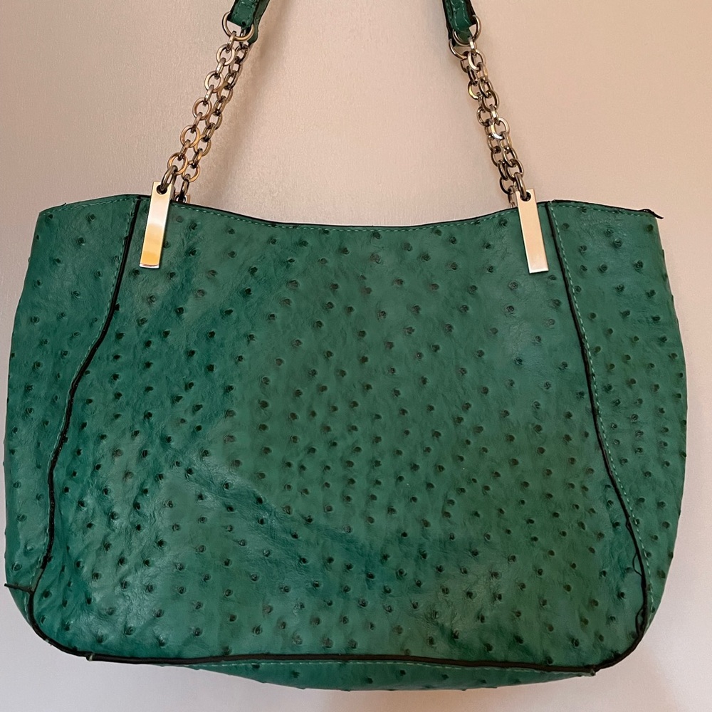 Medium size unique green purse